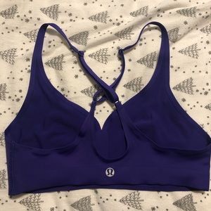 Purple lulu lemon cross back sports bra